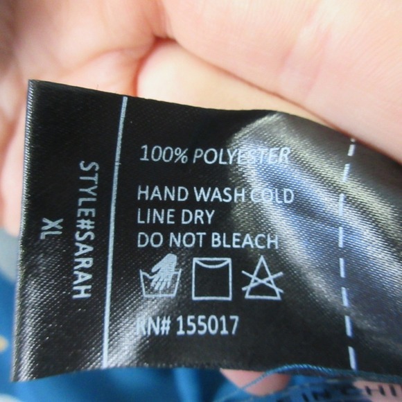 Baltic Born Smocked Midi Dress XL Blue Floral V Neck Boho Summer Party Chic 334 - Picture 11 of 12